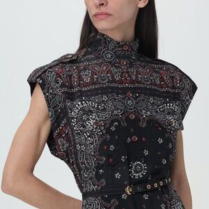 ZIMMERMANN Black and Red Paisley Blouse